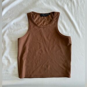 Pretty Little Thing brown tank